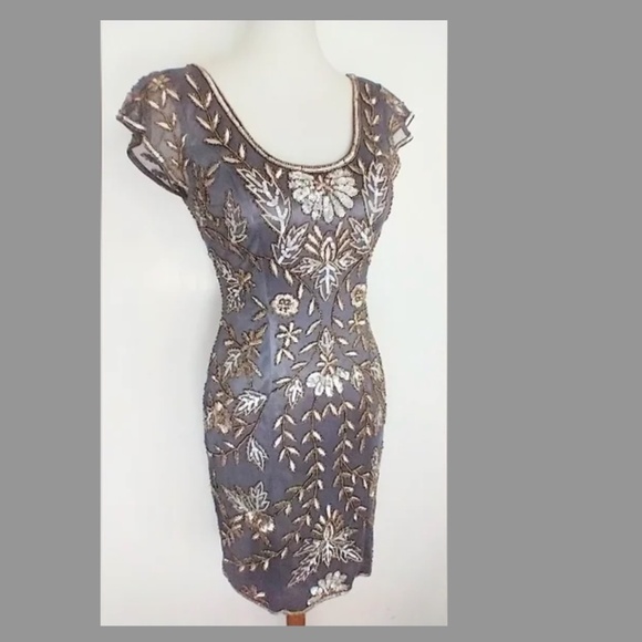 VINTAGE Sue Wong Sequin Dress - Size 6 - Picture 7 of 7